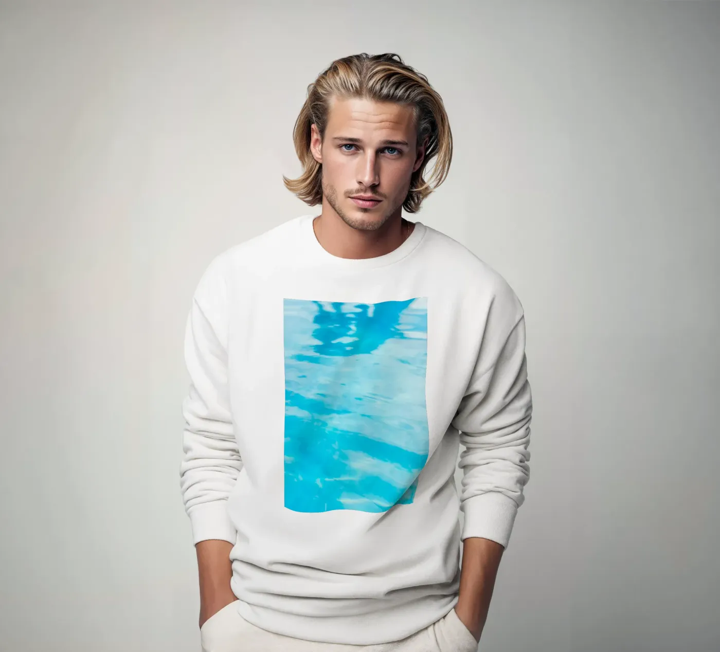 surface reflection sweatshirt by Bleu