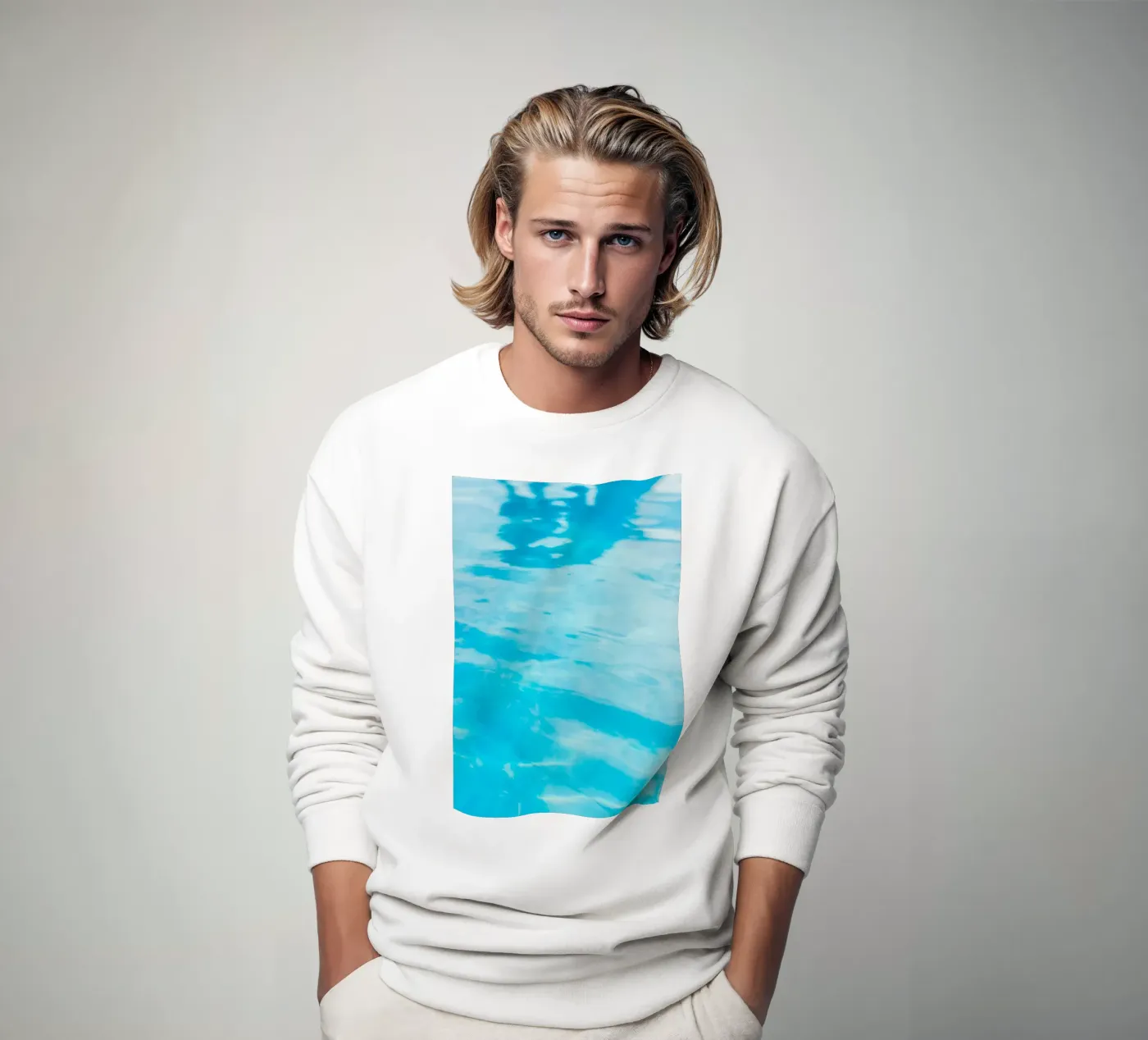 surface reflection sweatshirt by Bleu