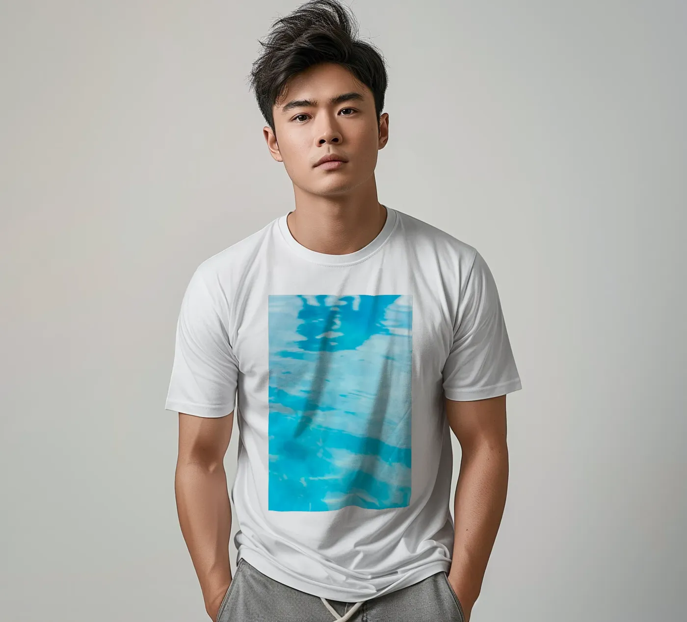 surface reflection t-shirt by Bleu