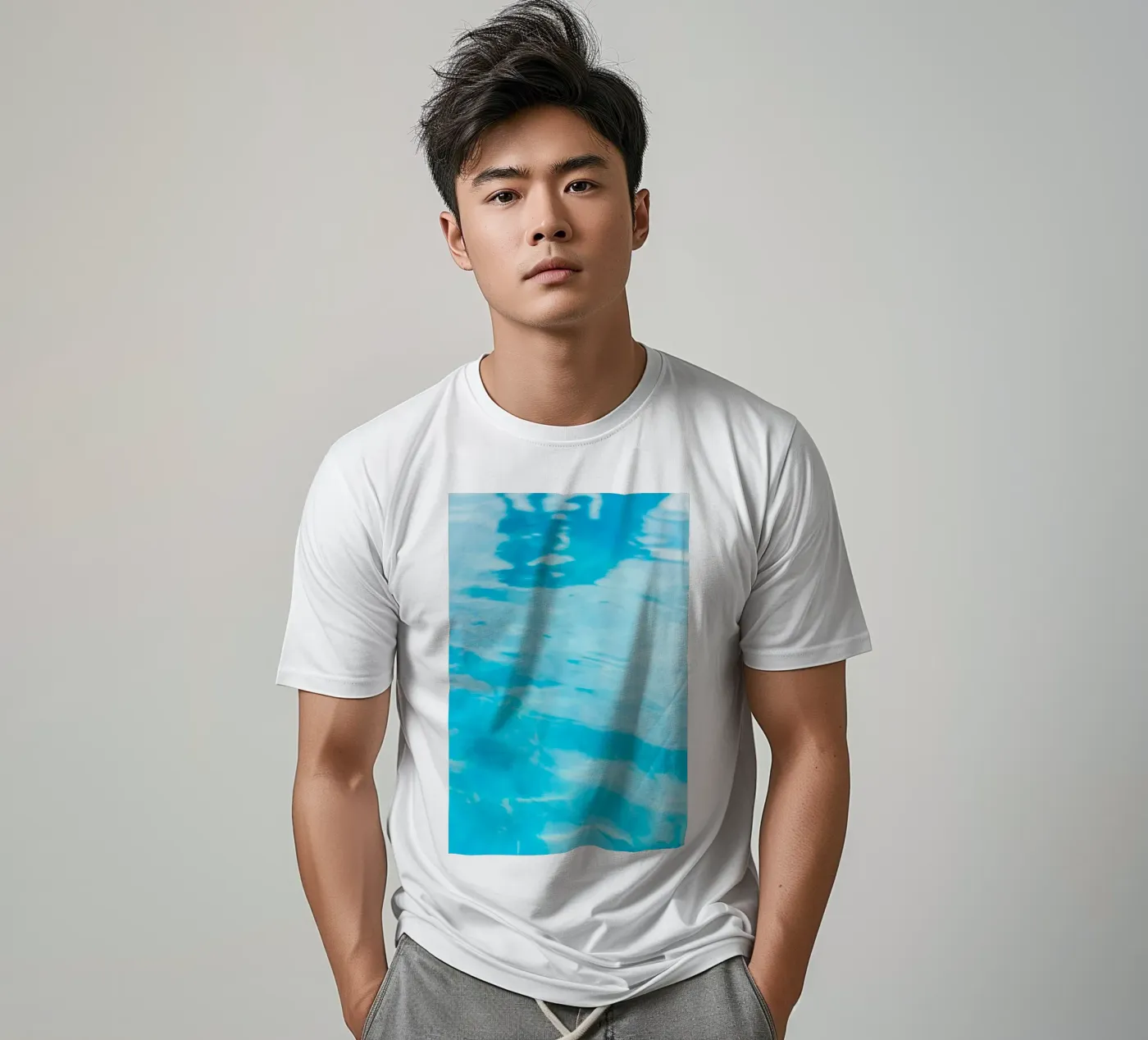 surface reflection t-shirt by Bleu