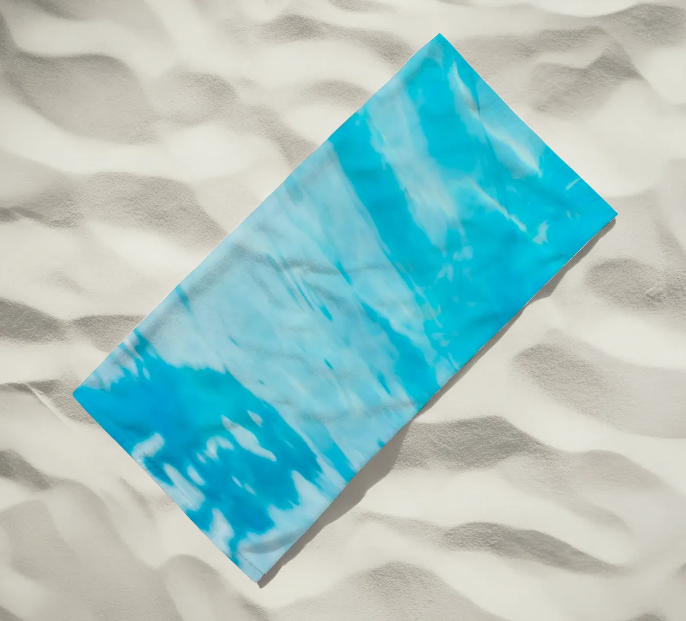 réflexion de surface serviette de plage de Bleu