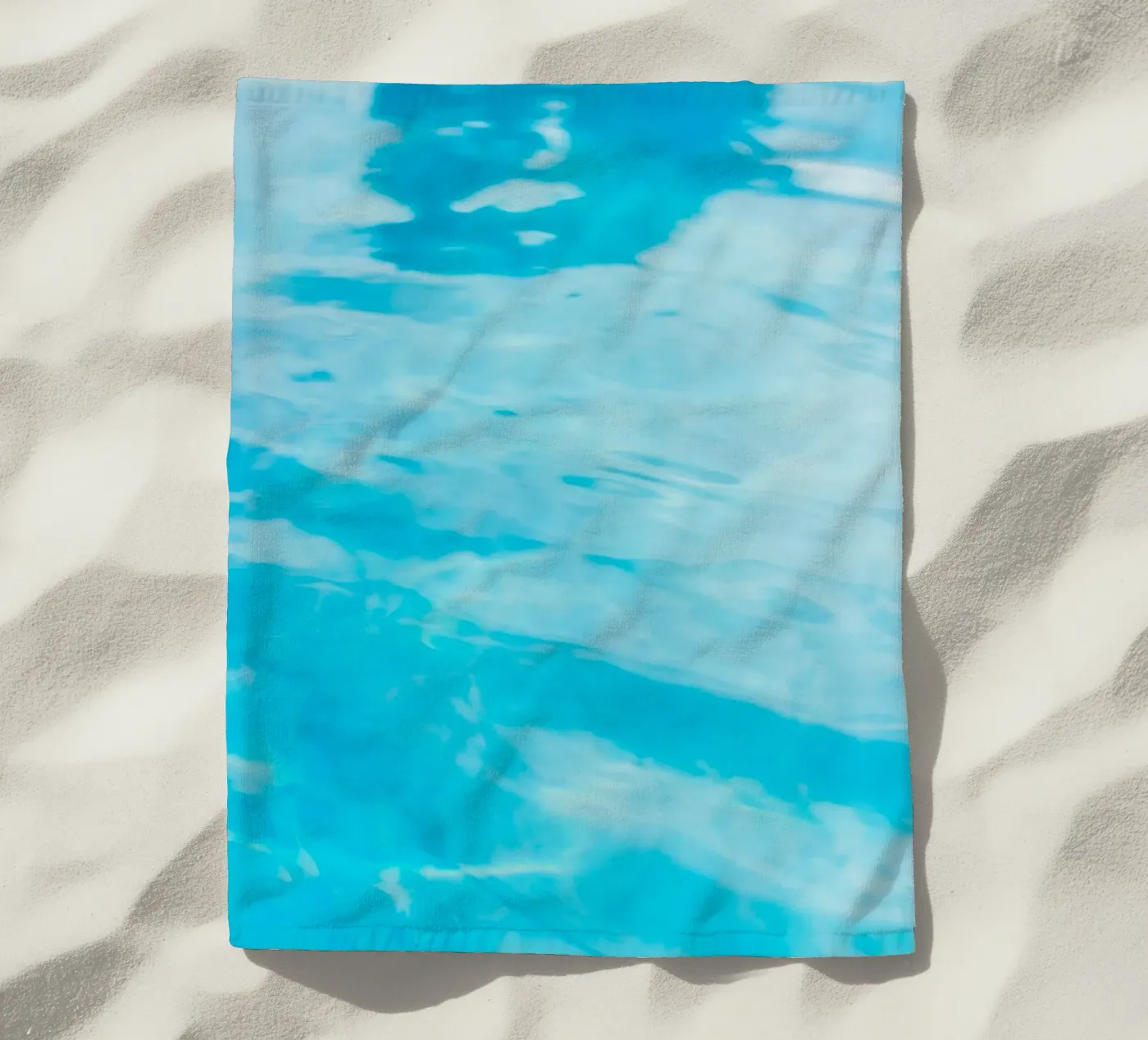 réflexion de surface serviette de plage de Bleu