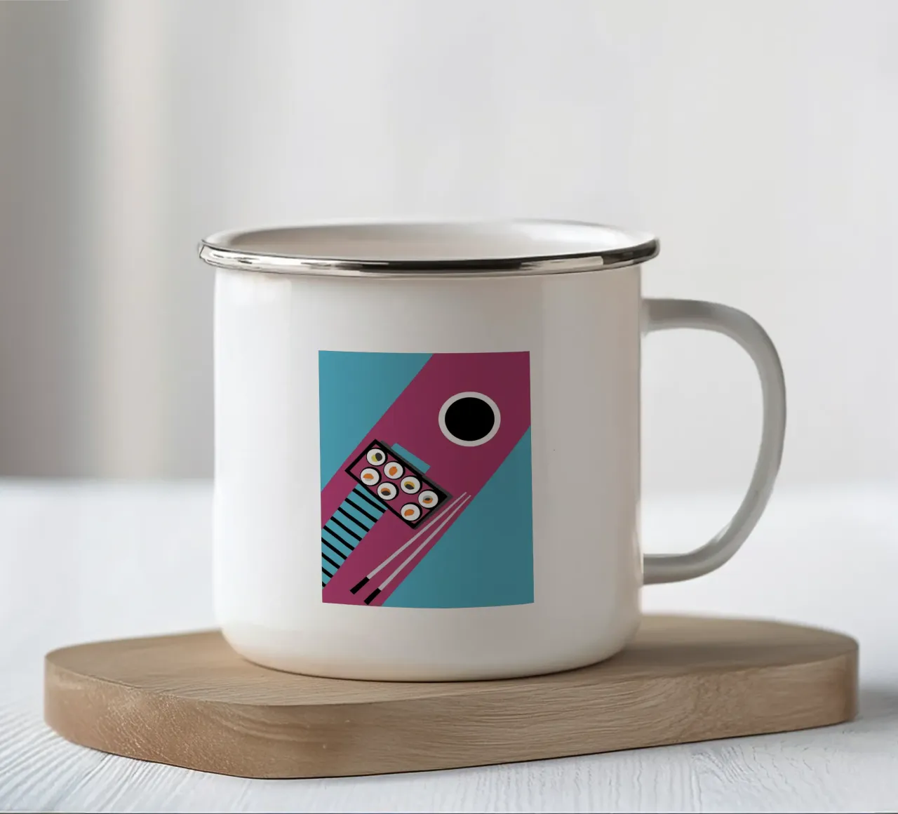 Sushi Food tazza in smalto da LOOK DIFFERENT