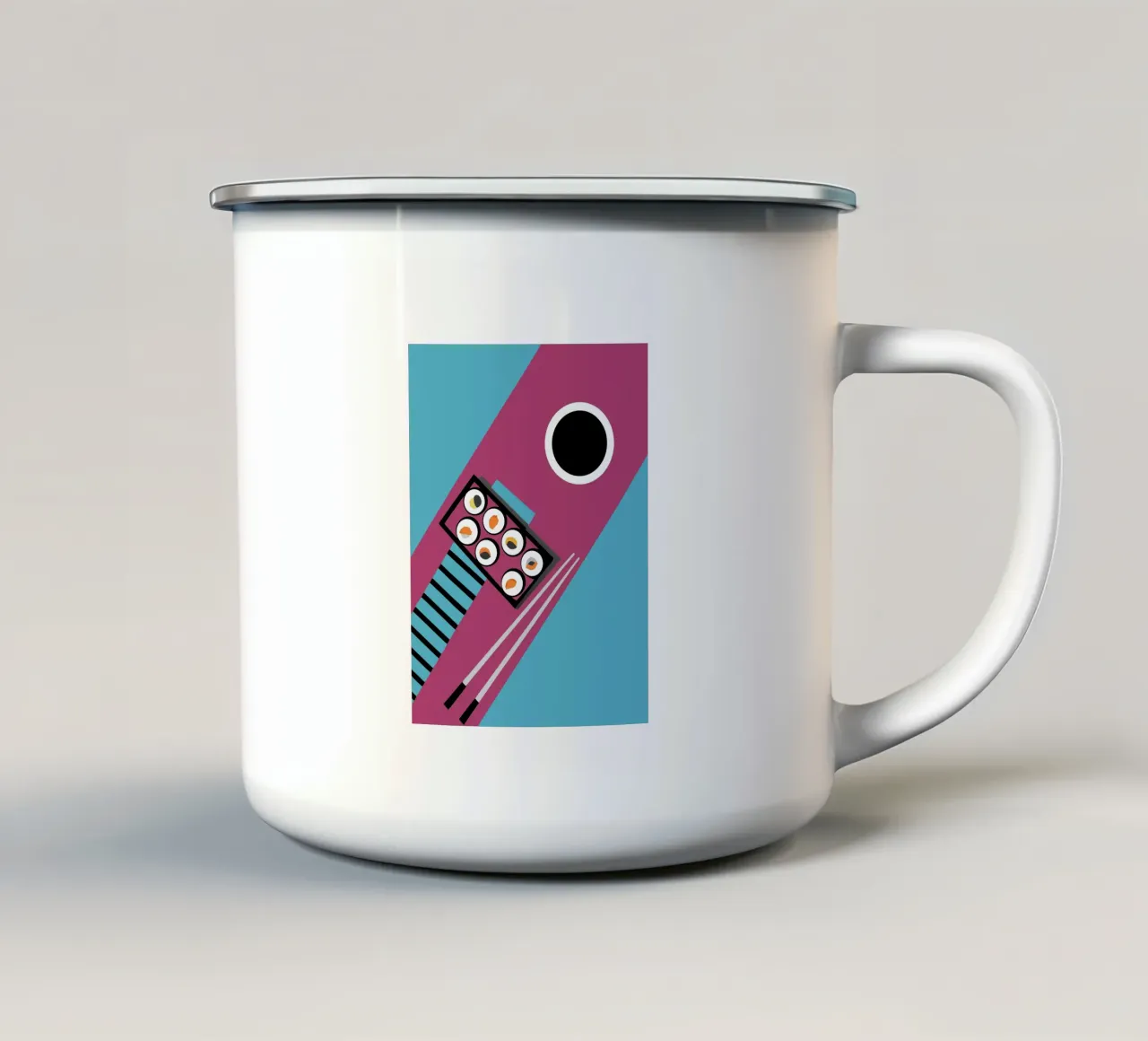 Sushi Food tazza in smalto da LOOK DIFFERENT
