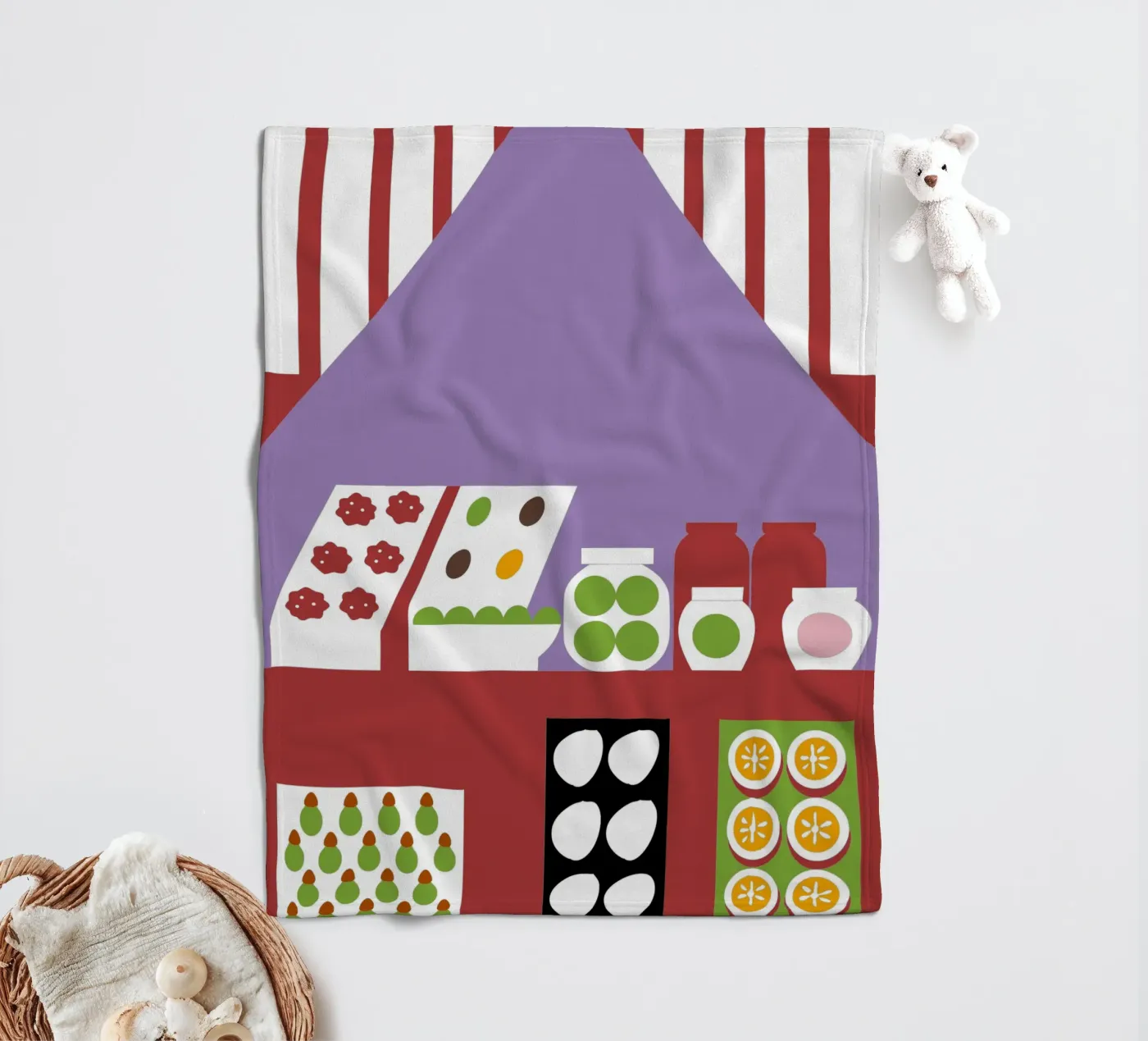 Fruit store fleecedeken van LOOK DIFFERENT