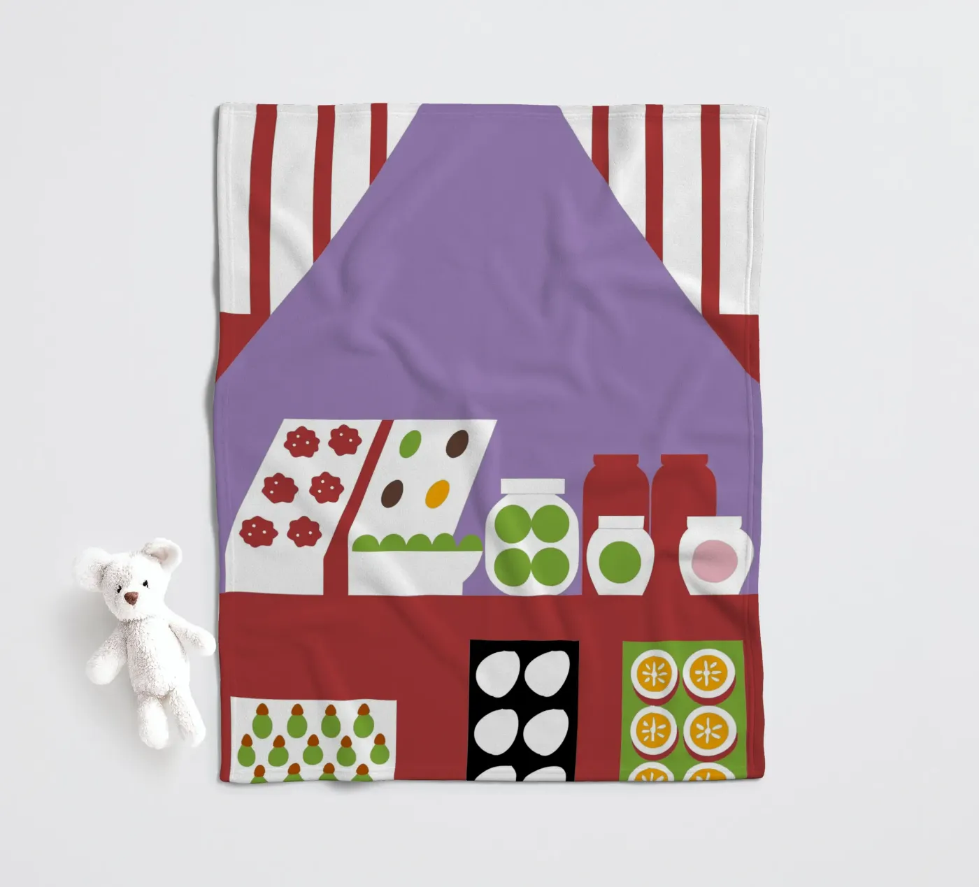 Fruit store fleecedeken van LOOK DIFFERENT