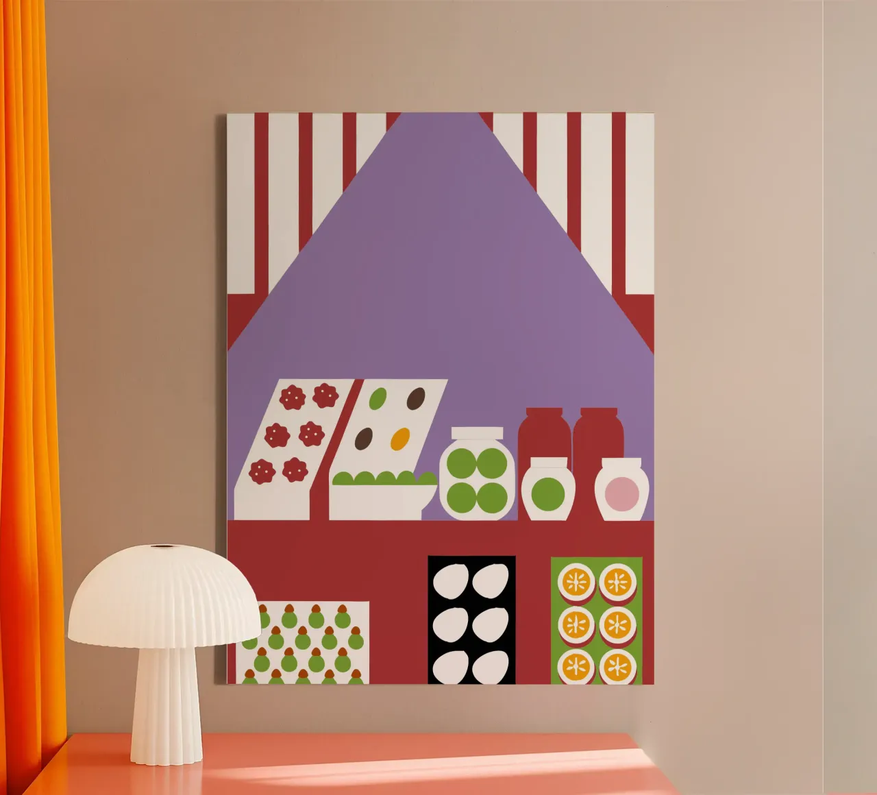 Negozio di frutta tela con Cornice a cassetta da LOOK DIFFERENT