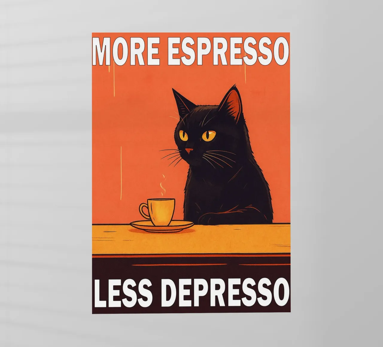 More Espresso Less Depresso Funny Cat pellicola backlit da Nayara