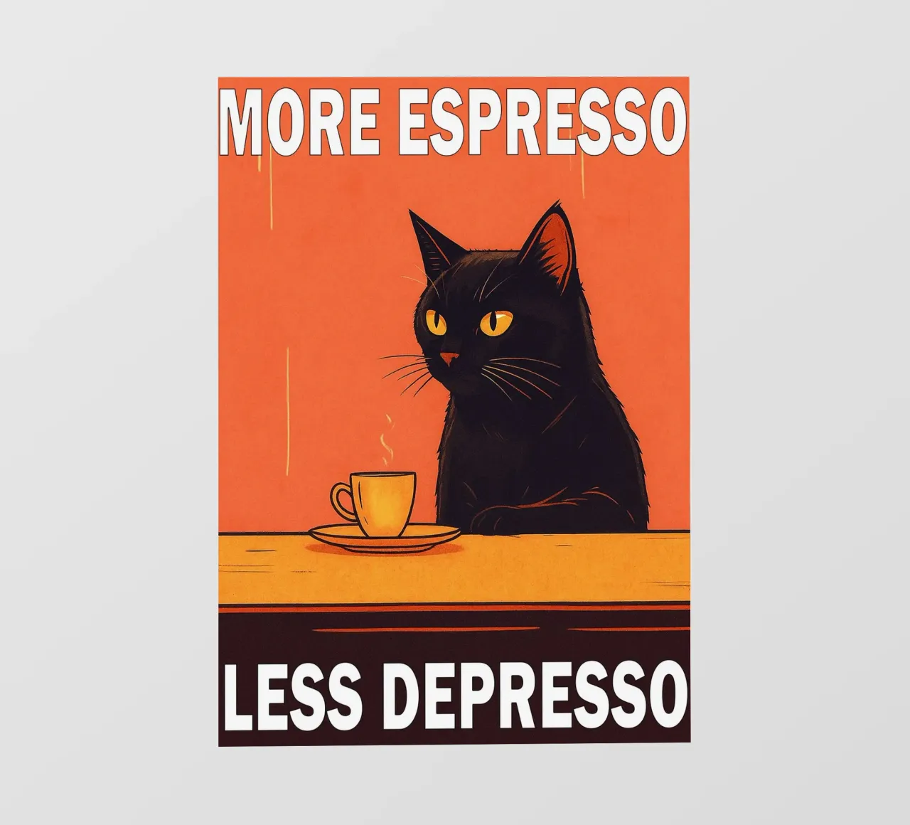 More Espresso Less Depresso Funny Cat pellicola backlit da Nayara