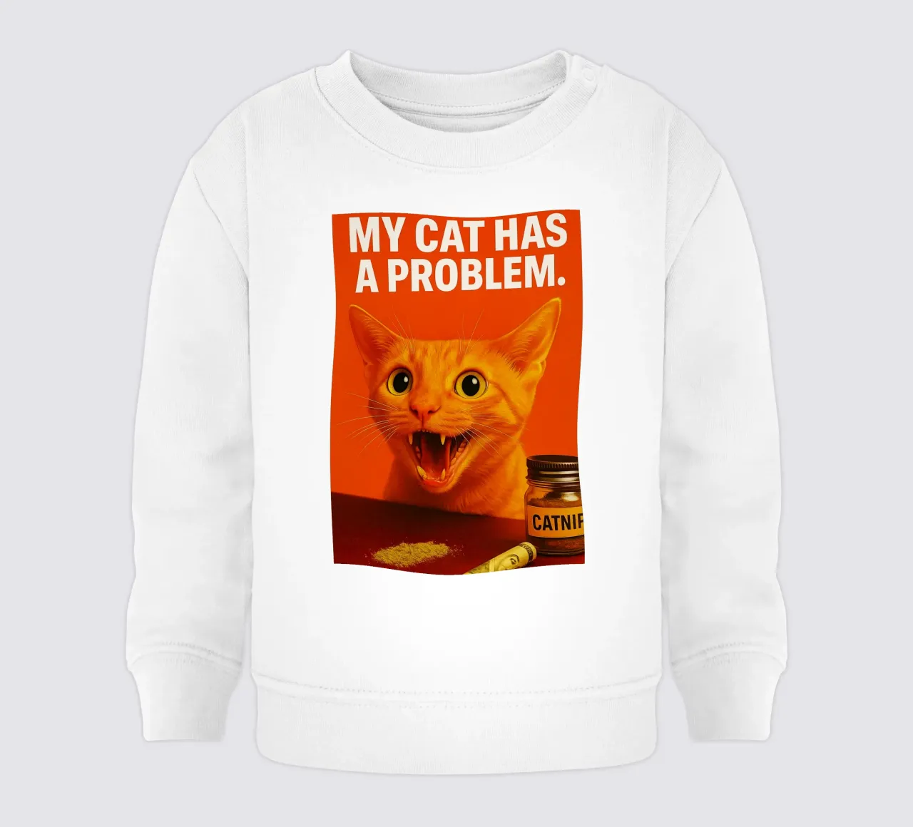 Mi gato tiene un problema Funny Humorous sudadera de bebé de Nayara