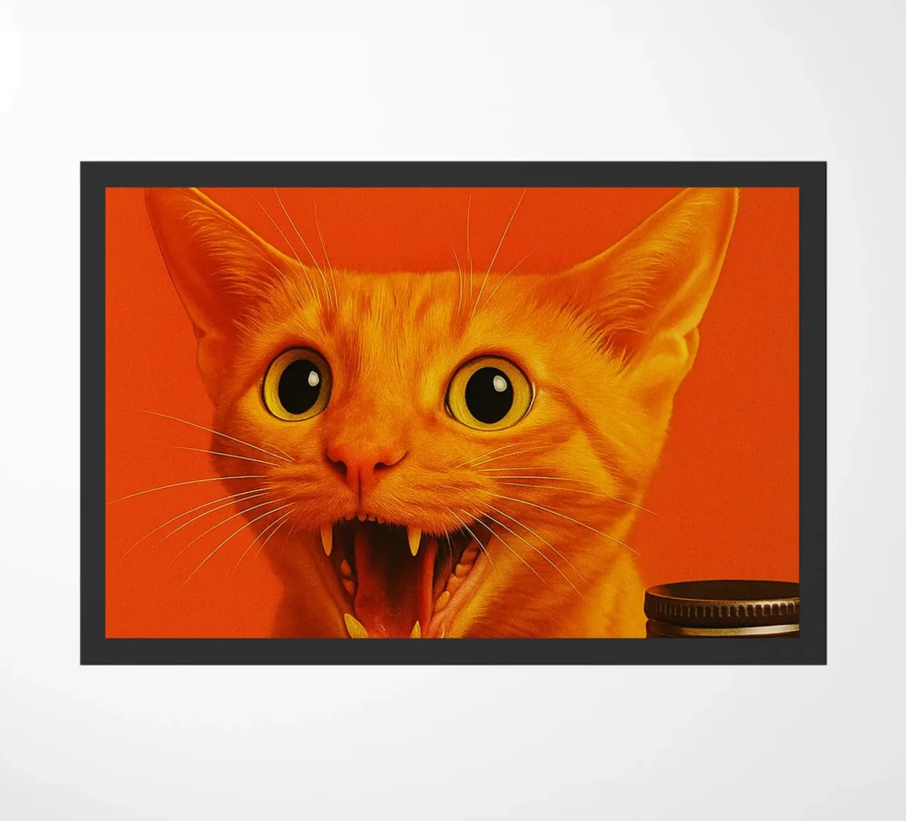 My Cat Has a Problem Funny Humorous doormat by Nayara