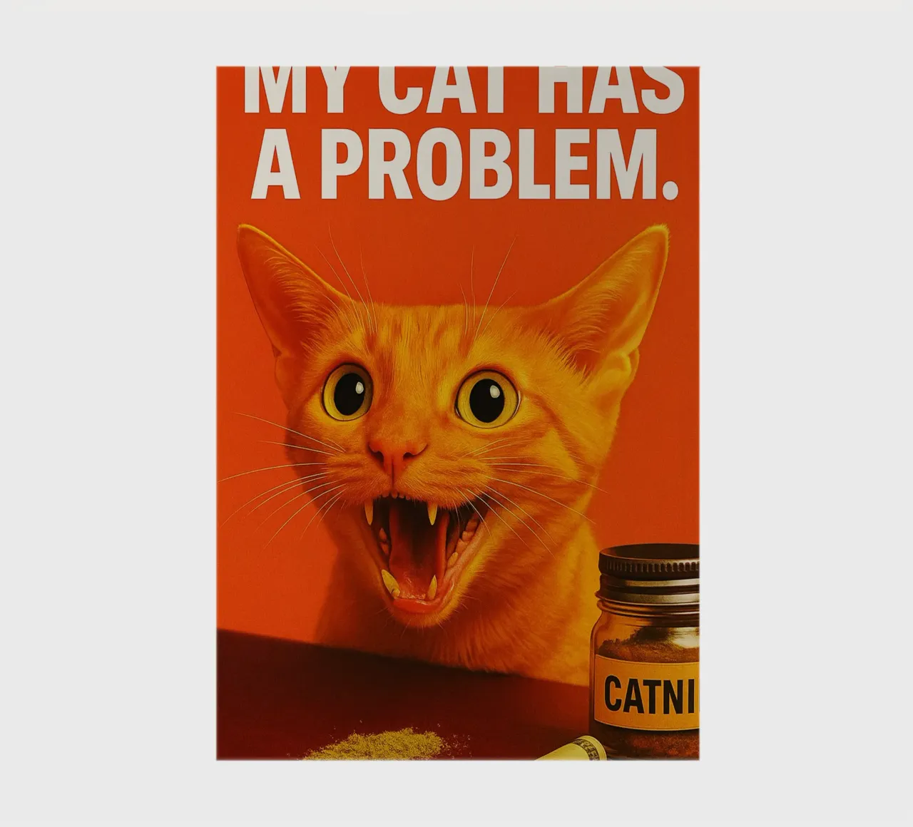 My Cat Has a Problem Funny Humorous notebook by Nayara