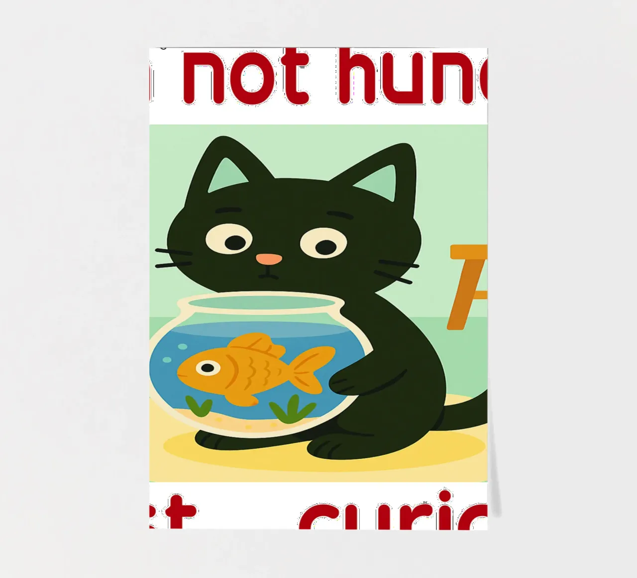 im not hungry just curios funny cat sticker sheet by Nayara