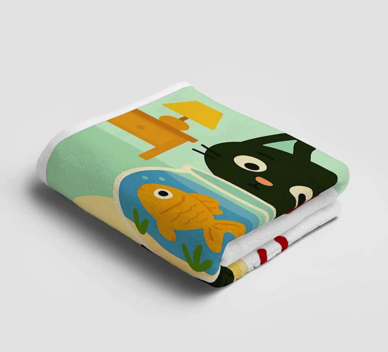 im not hungry just curios funny cat towel by Nayara