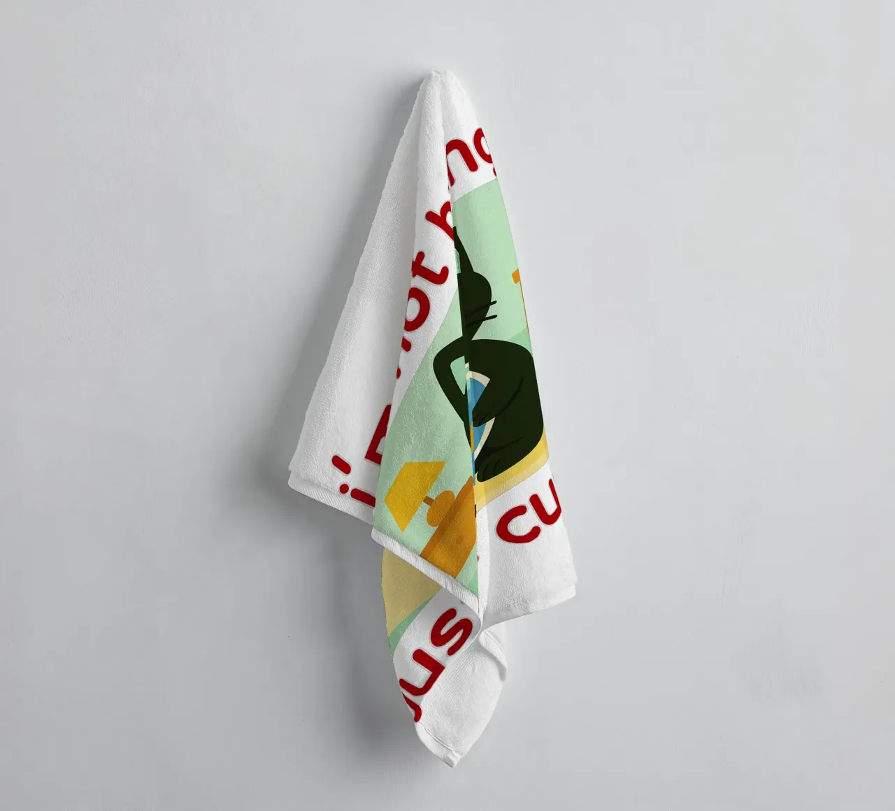 im not hungry just curios funny cat towel by Nayara