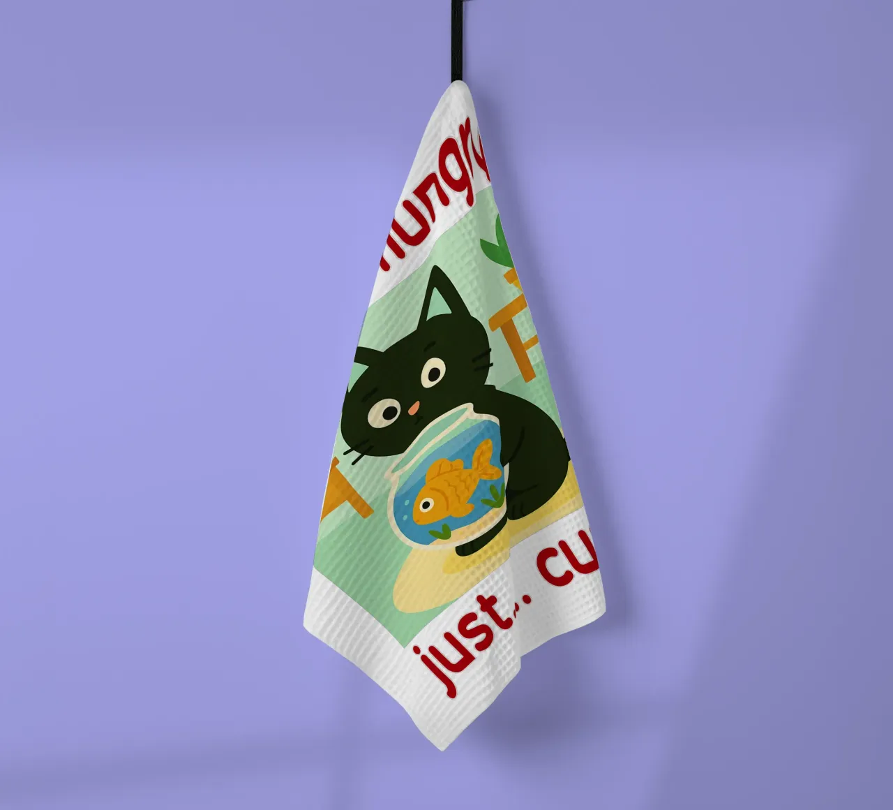 Je n'ai pas faim, je suis juste curieux de voir un chat amusant torchon de Nayara