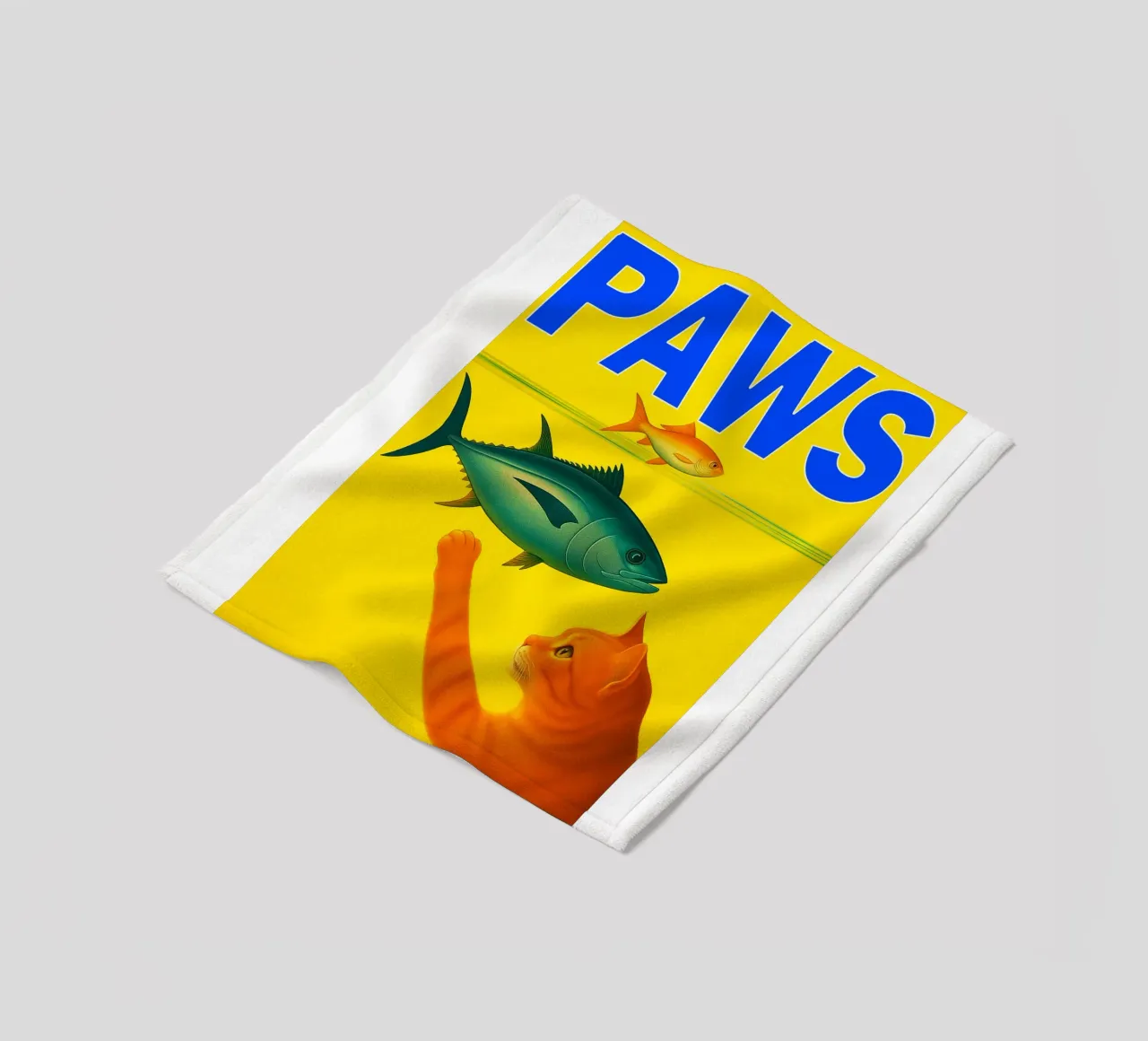 paws funny cat fleece blanket by Nayara