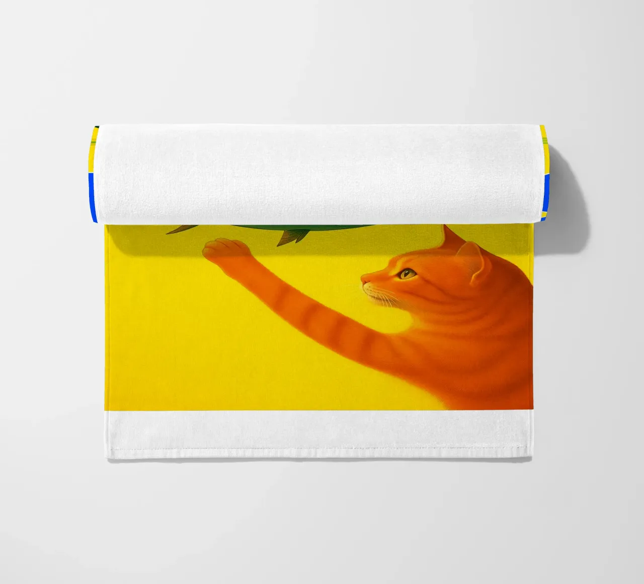 paws funny cat beach towel by Nayara