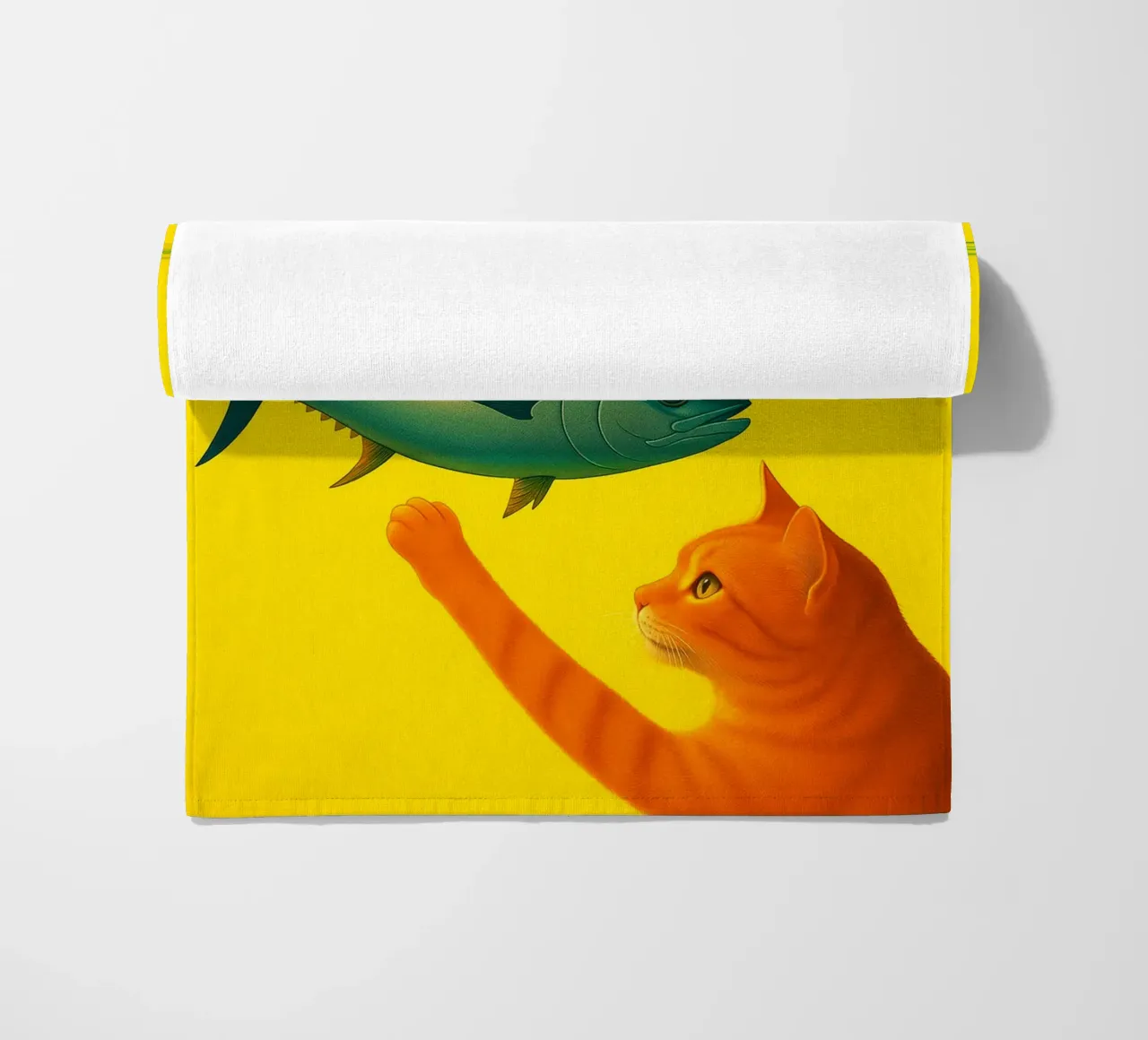 paws funny cat beach towel by Nayara