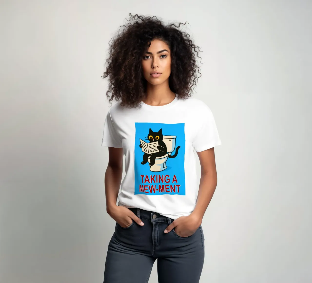 gatto buffo che si fa una passeggiata t-shirt da Nayara