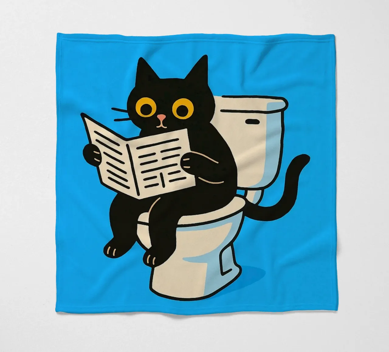 funny cat taking a mewment fleece blanket by Nayara