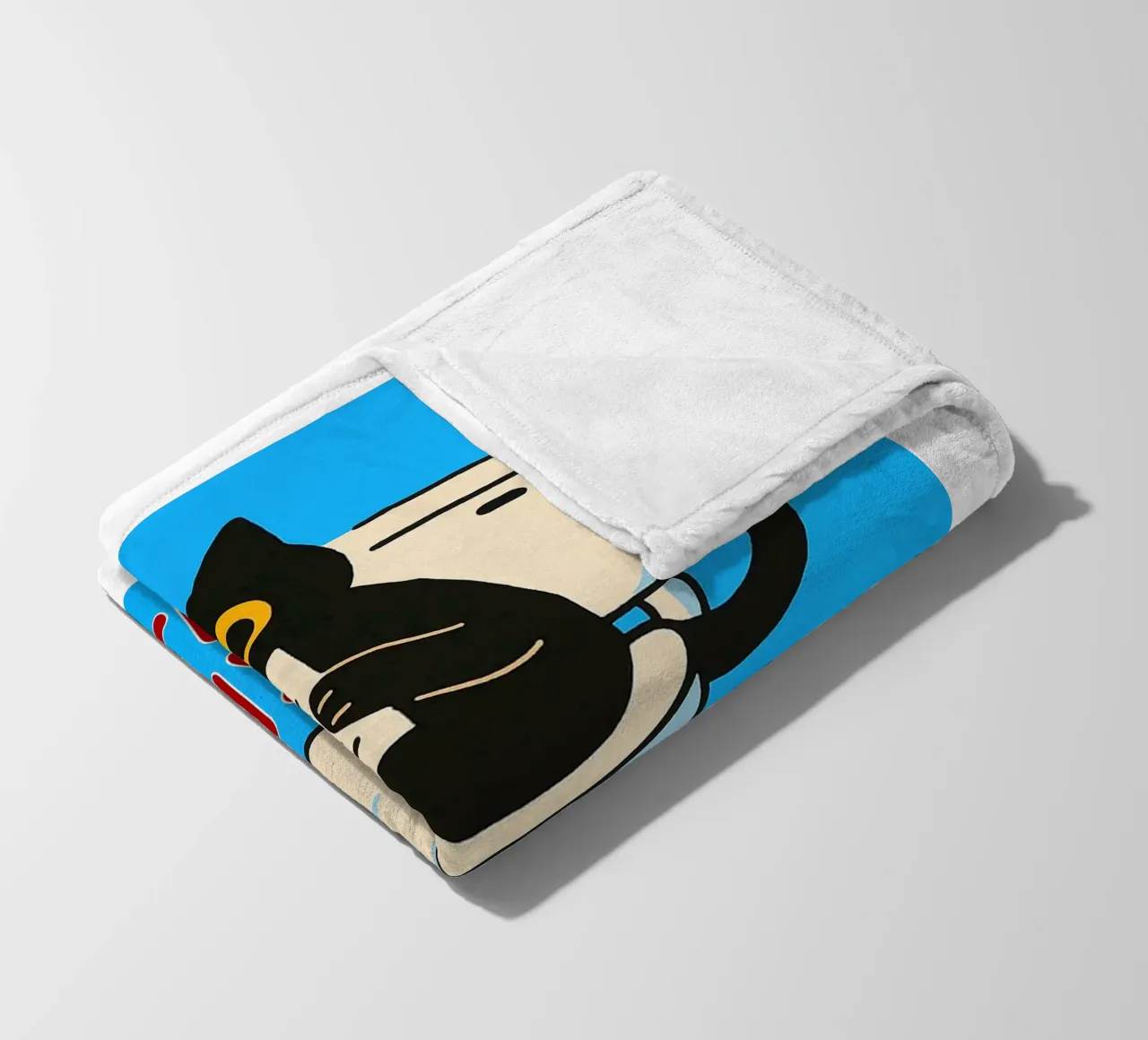funny cat taking a mewment fleece blanket by Nayara