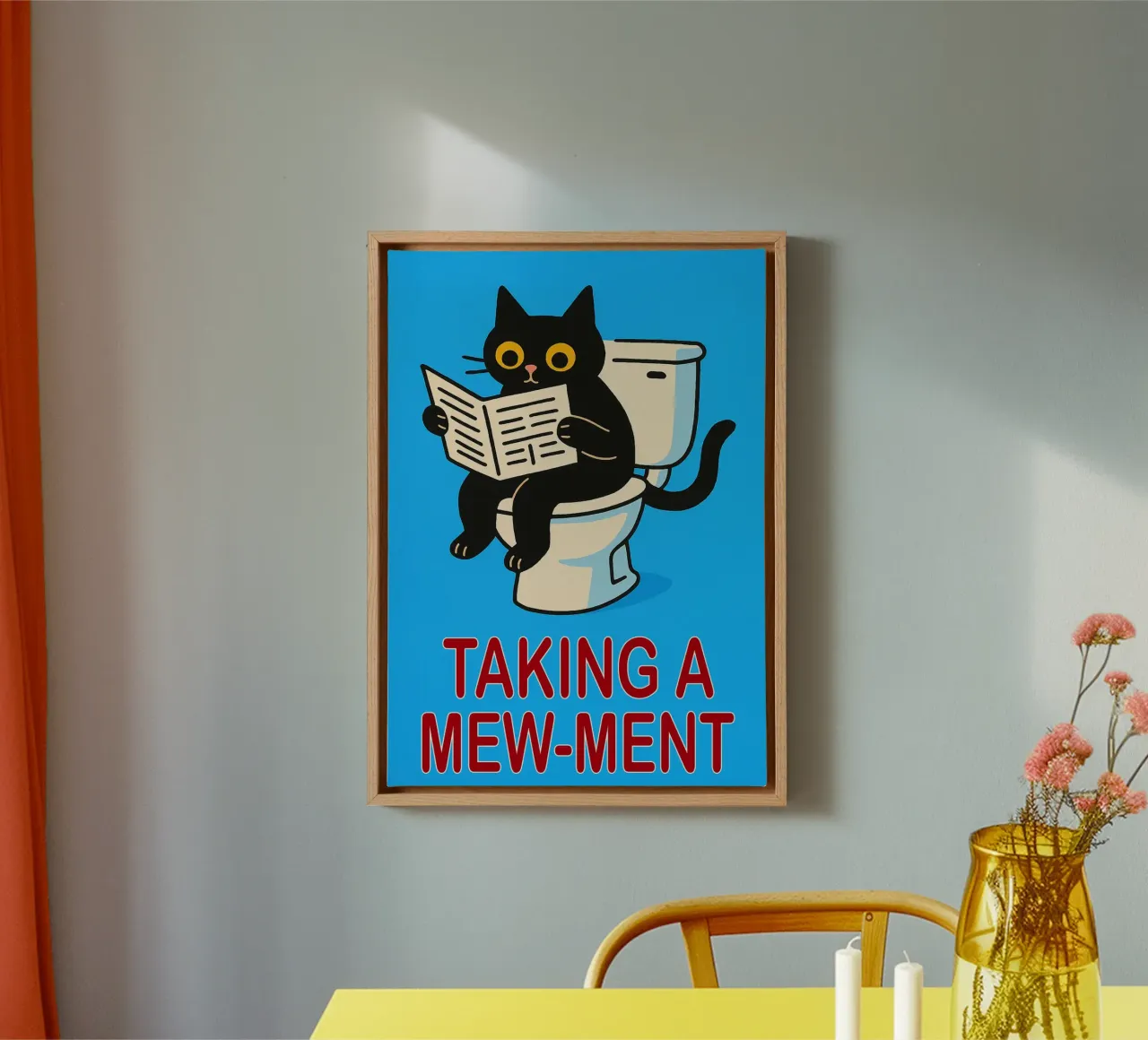 funny cat taking a mewment canvas by Nayara