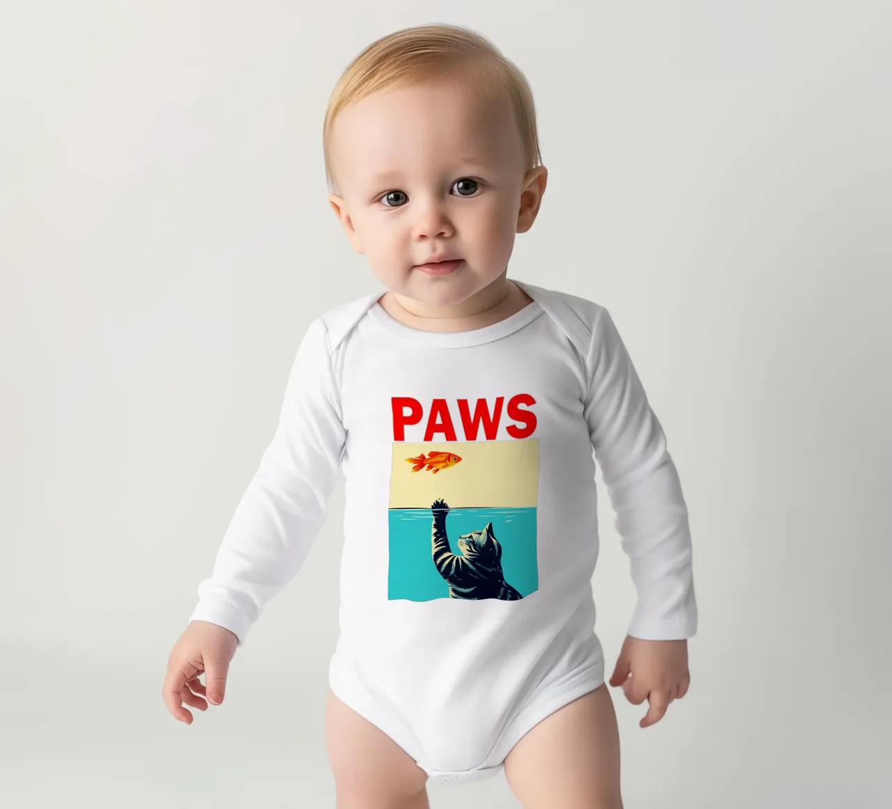 lustige Katzen Pfoten Langarm Babybody von Nayara