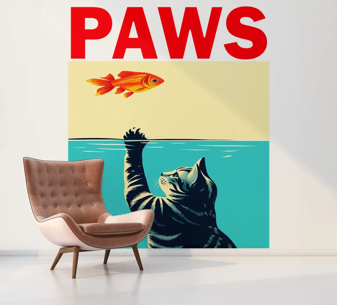 lustige Katzen Pfoten Fototapete von Nayara