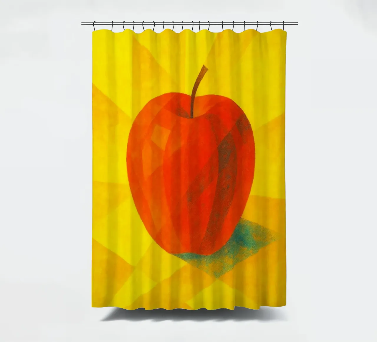 apple abstract imagination full color shower curtain by ameera