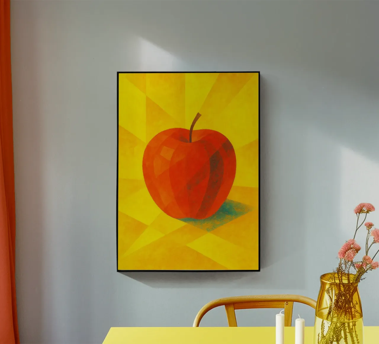 manzana imaginación abstracta a todo color metacrilato de ameera