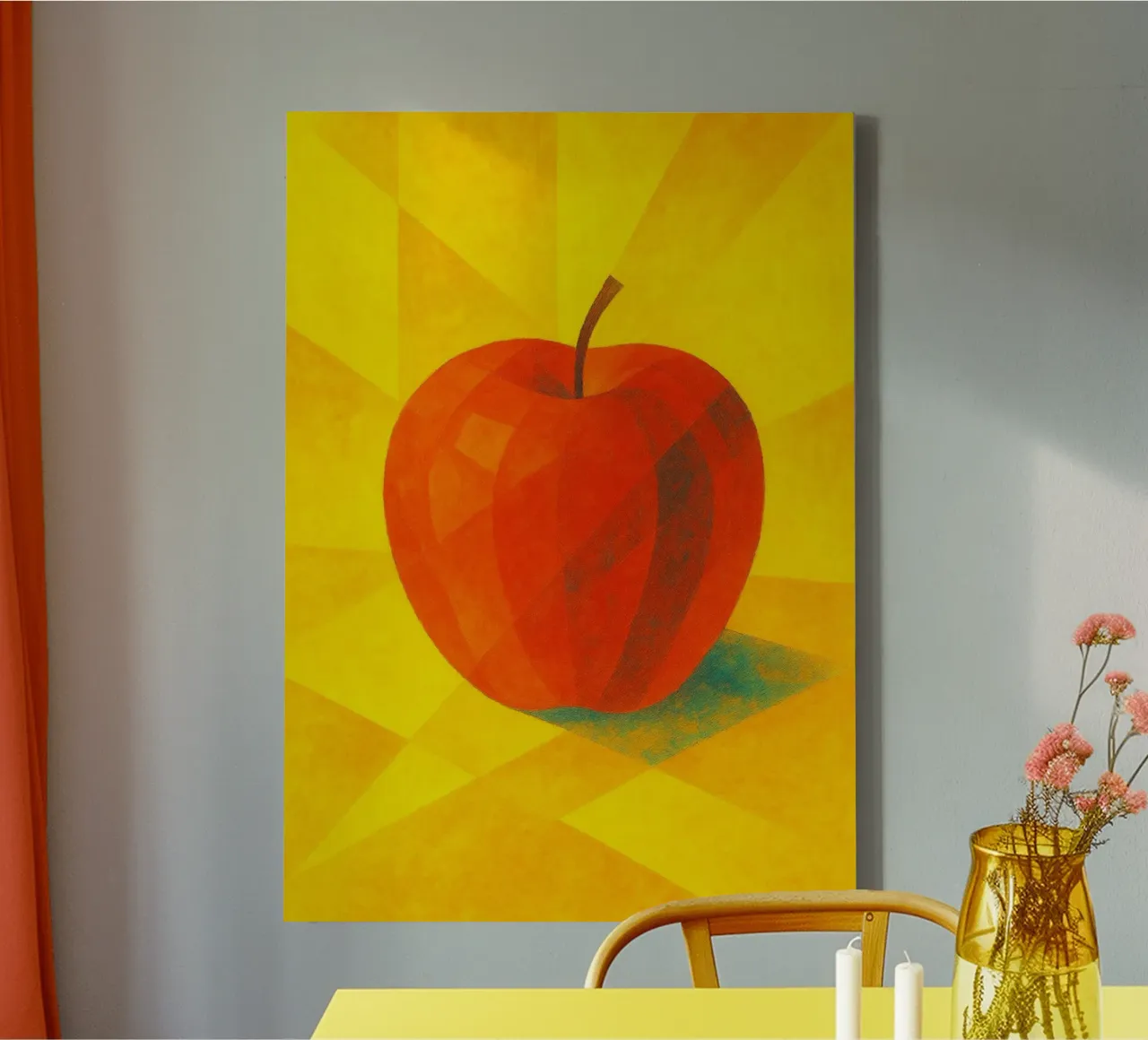 manzana imaginación abstracta a todo color lienzo de ameera