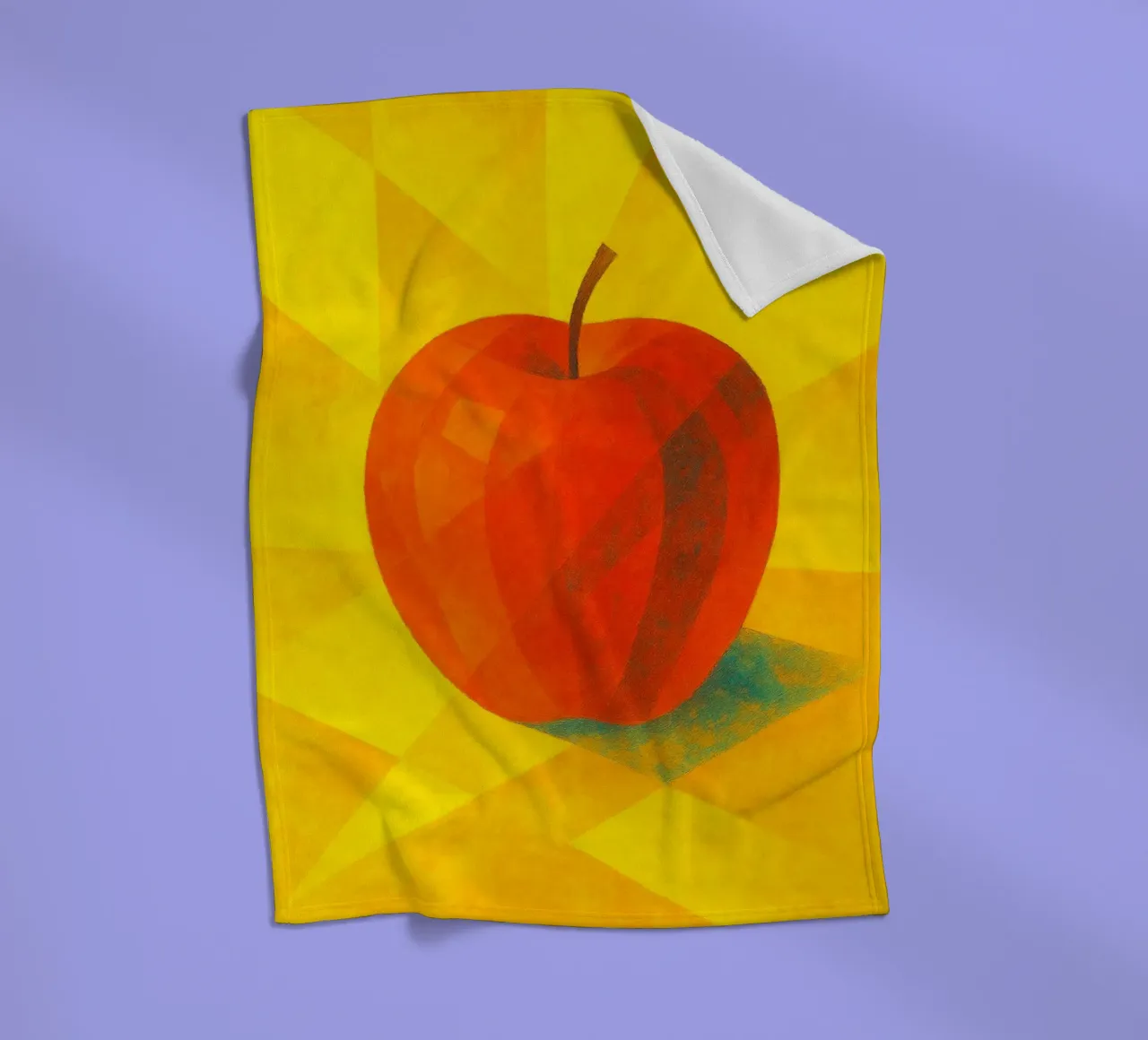 apple abstract imagination full color fleece blanket by ameera
