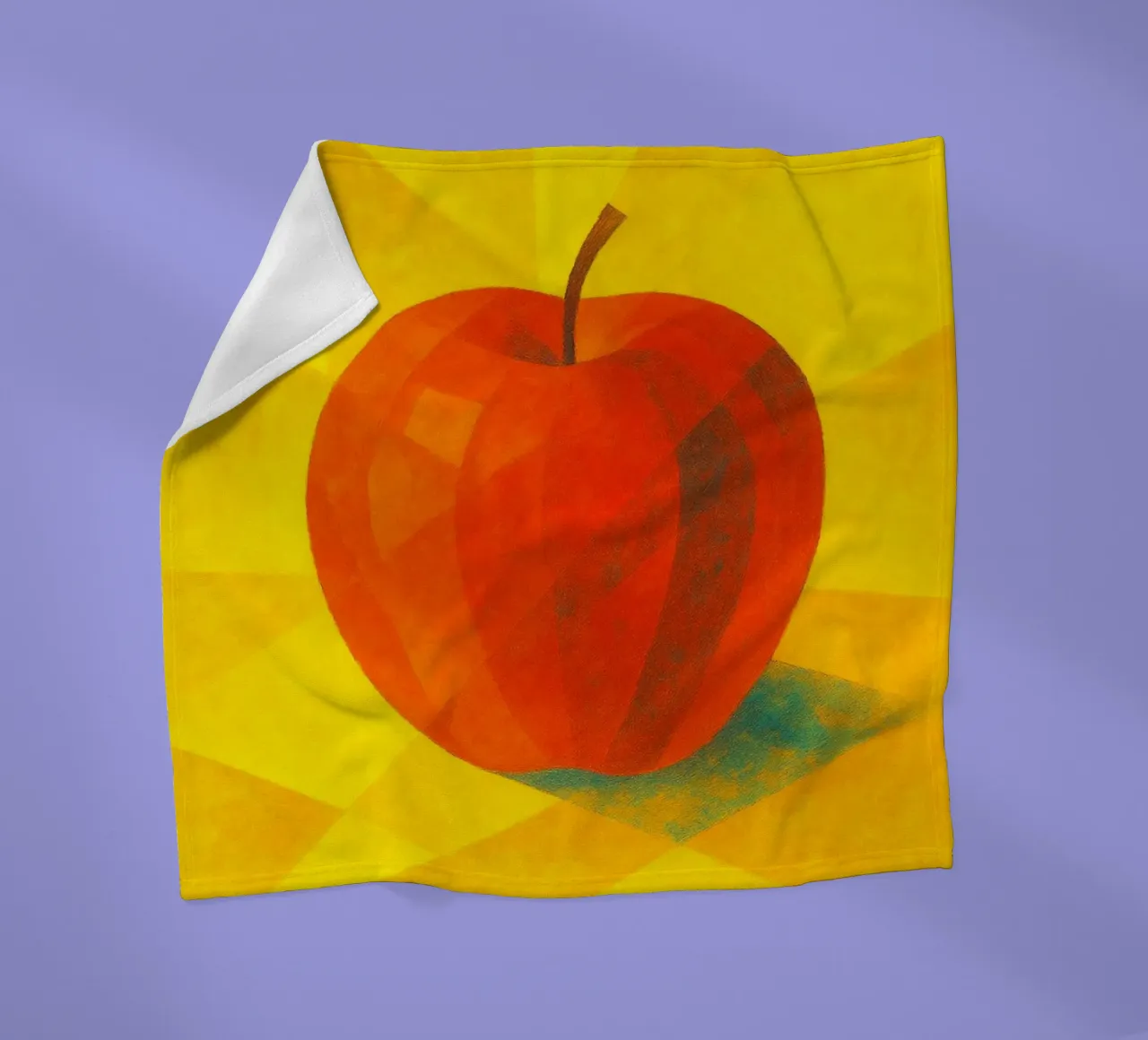 apple abstract imagination full color fleece blanket by ameera