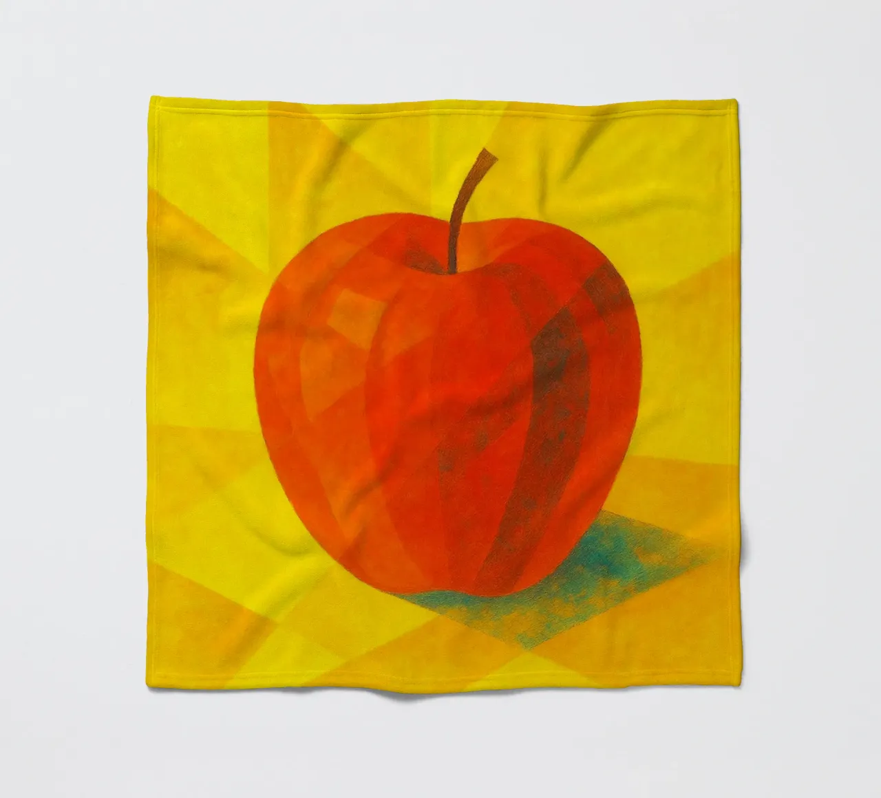 apple abstract imagination full color fleece blanket by ameera