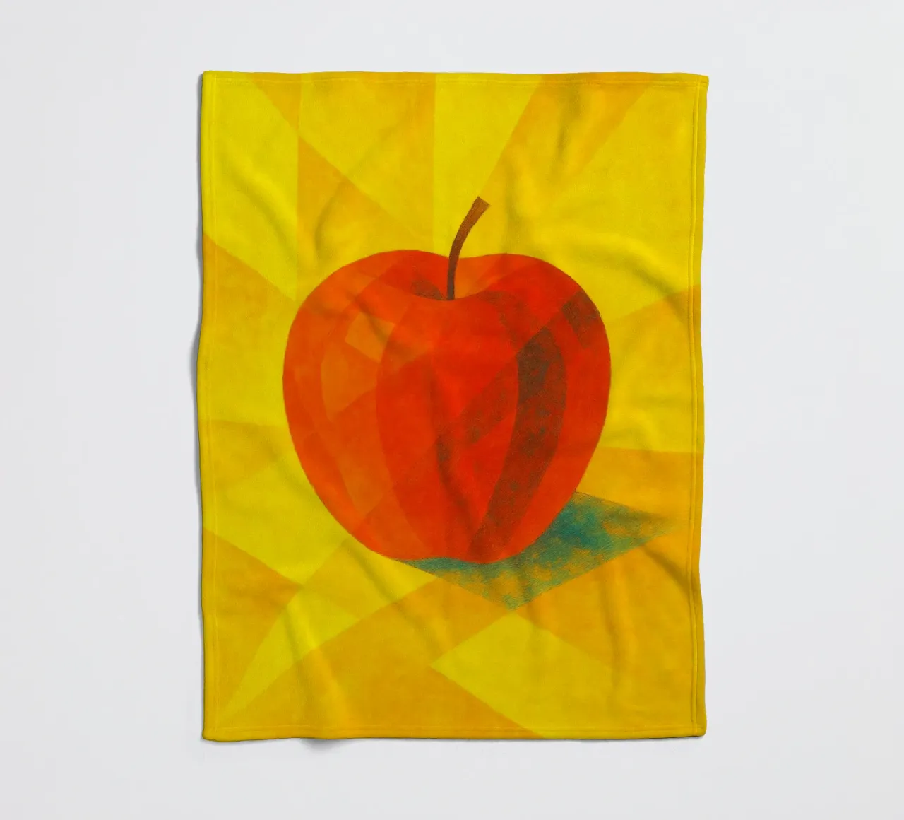apple abstract imagination full color fleece blanket by ameera