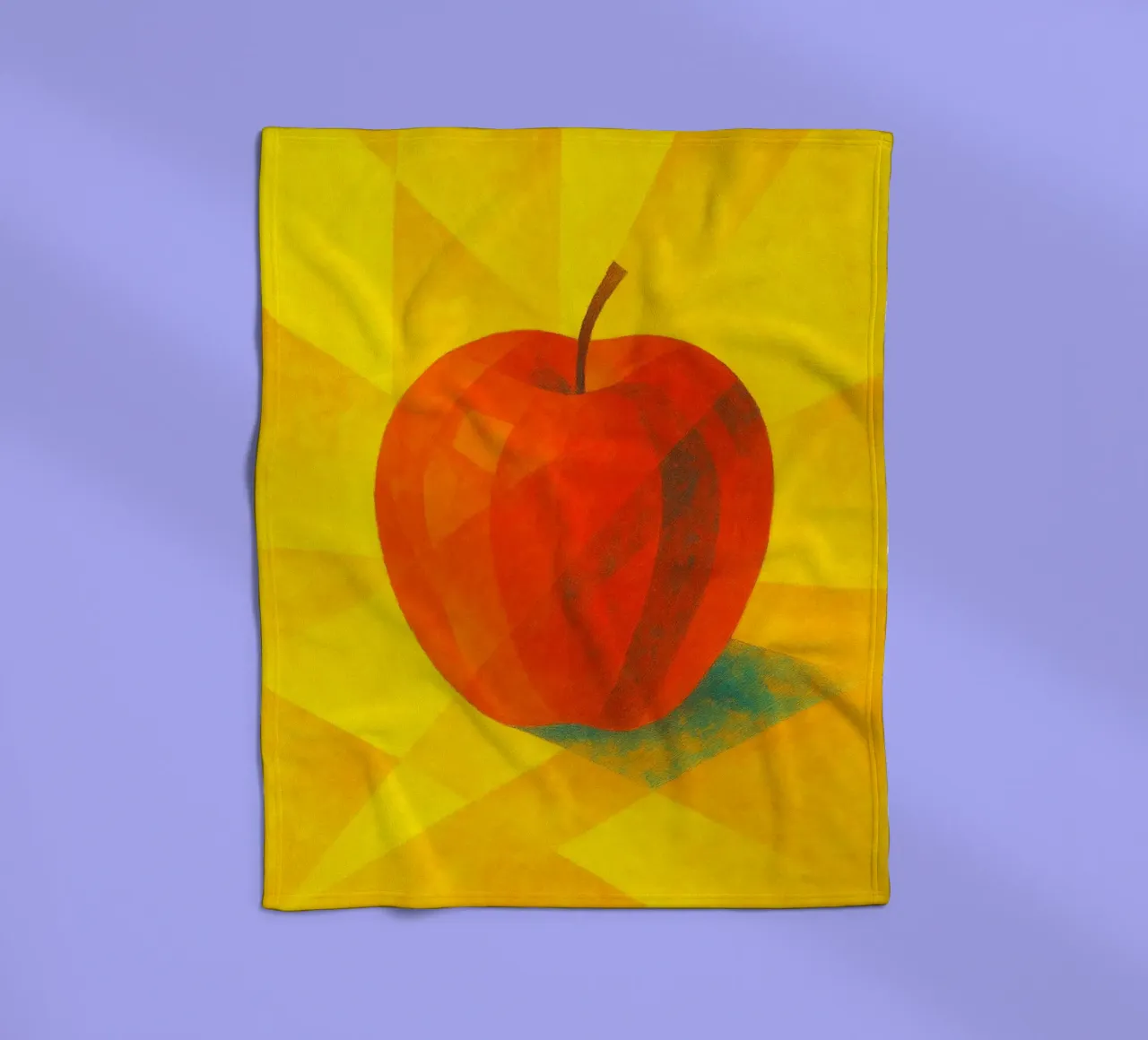 apple abstract imagination full color fleece blanket by ameera