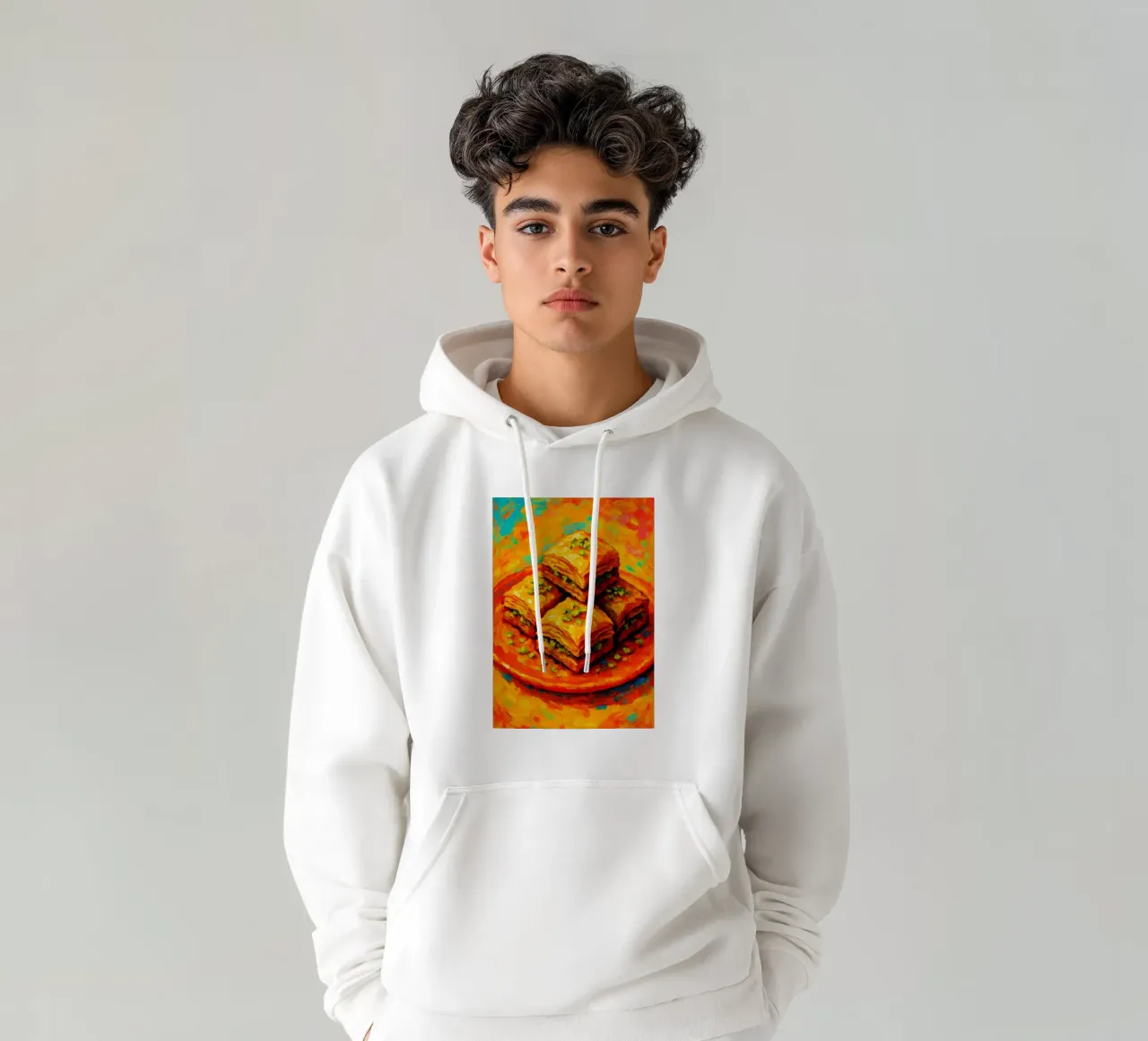 baklava imaginación abstracta a todo color sudadera con capucha de ameera