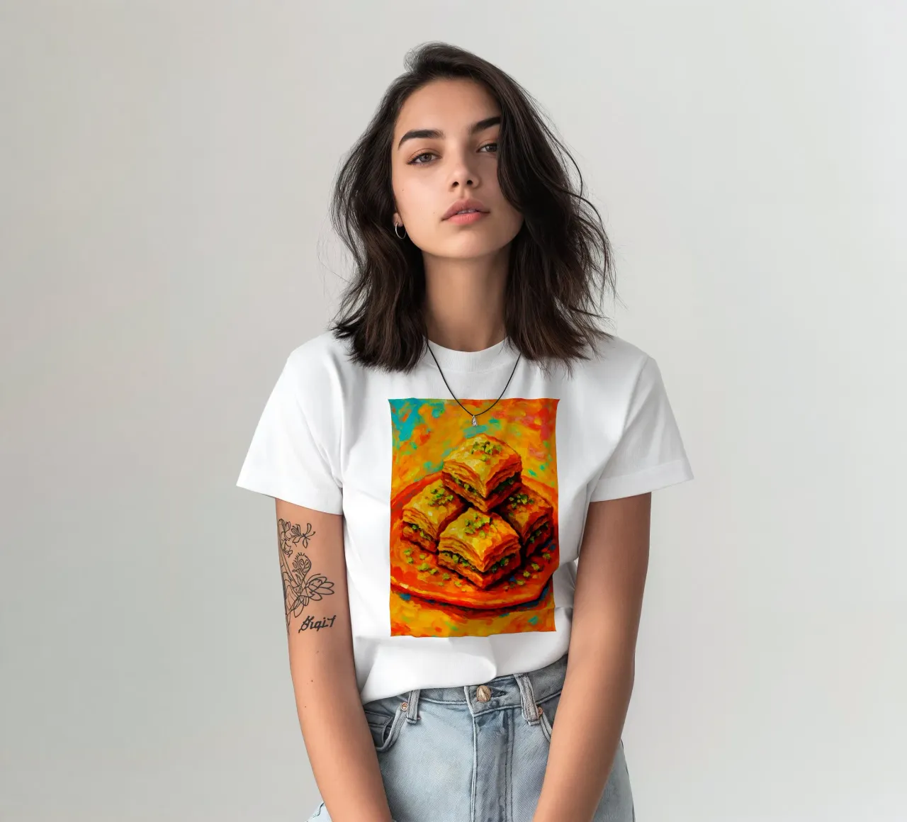 baklava imaginación abstracta a todo color camiseta de ameera