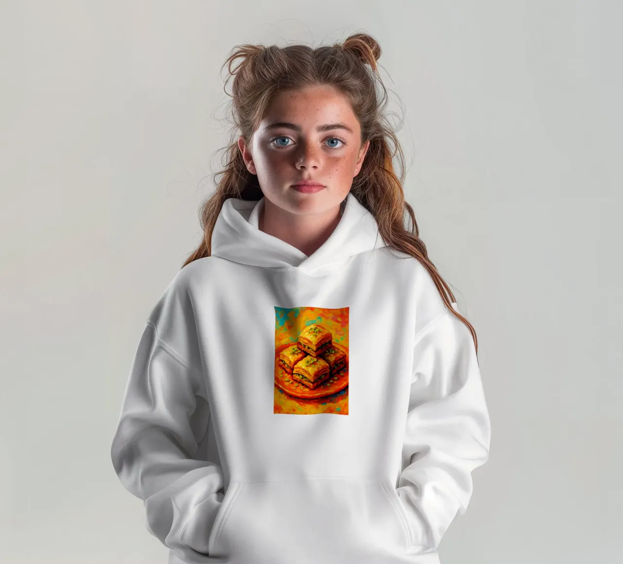baklava imaginación abstracta a todo color sudadera con capucha para niño de ameera