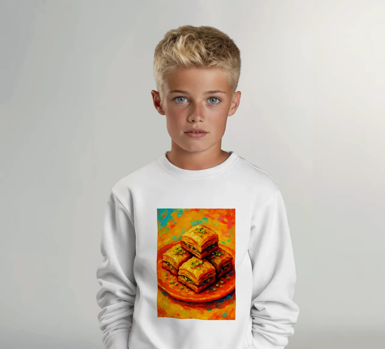 baklava imaginación abstracta a todo color sudadera para niño de ameera