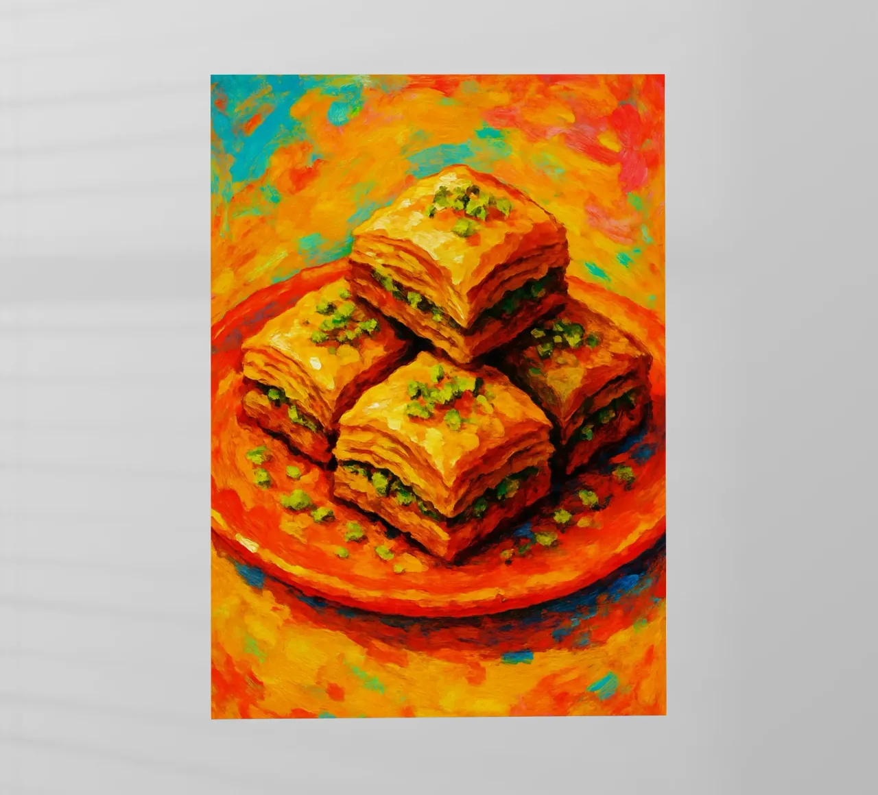 baklava imaginación abstracta a todo color lámina retroiluminada de ameera