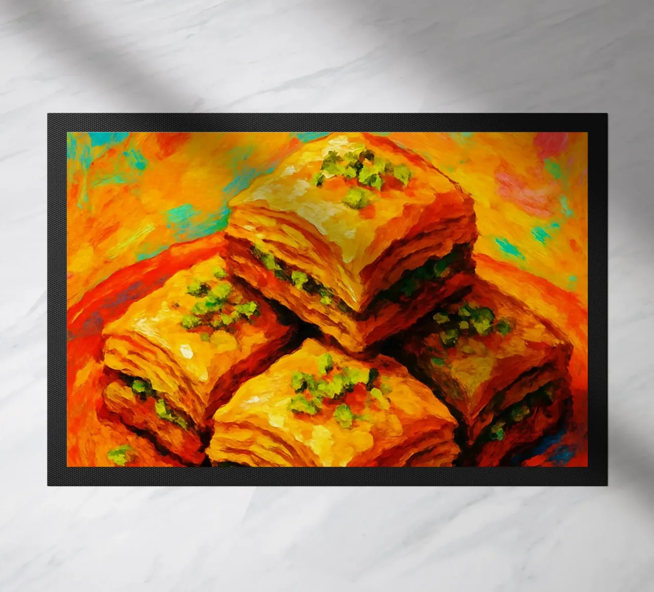 baklava imaginación abstracta a todo color felpudo de ameera