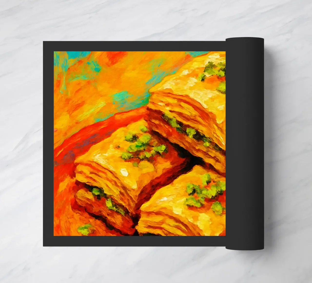 baklava imaginación abstracta a todo color felpudo de ameera