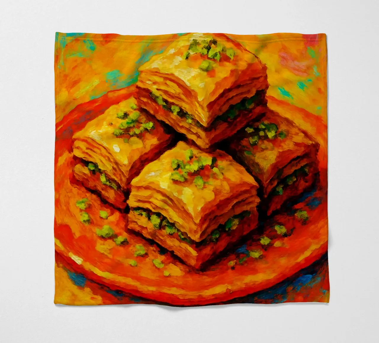 baklava abstract imagination full color fleece blanket by ameera