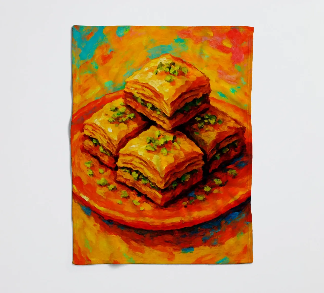 baklava abstract imagination full color fleece blanket by ameera