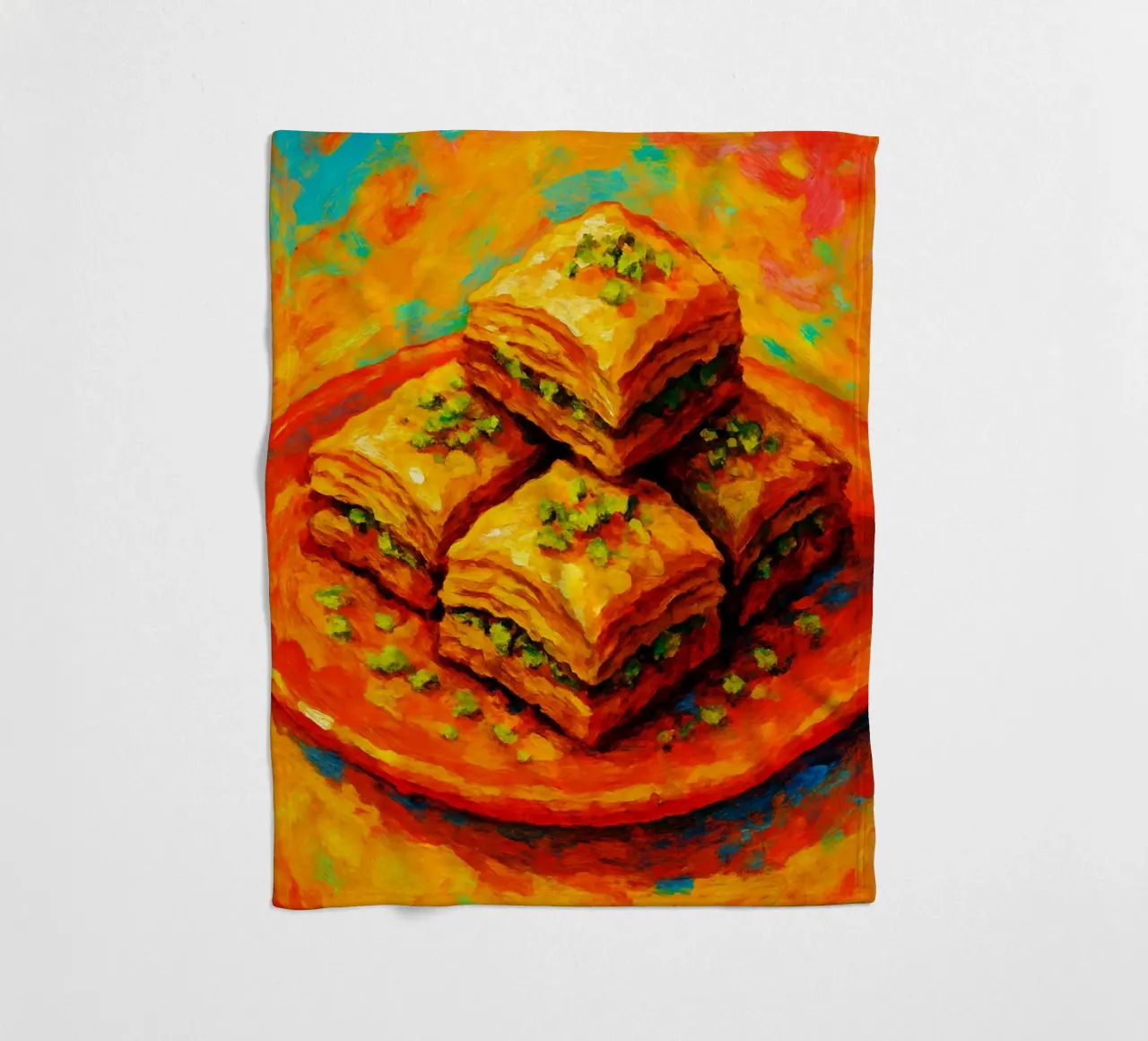 baklava abstract imagination full color fleece blanket by ameera