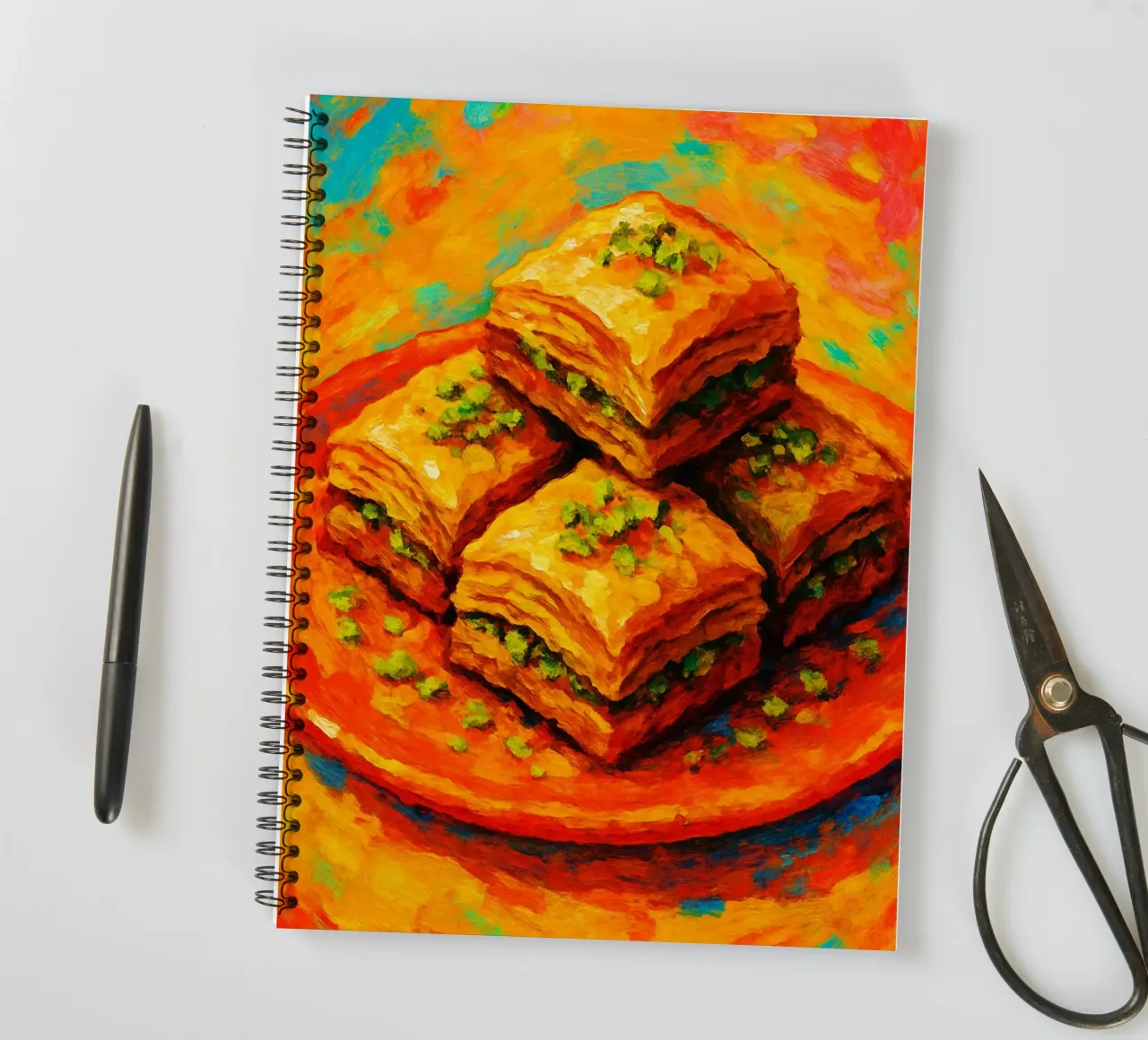 baklava abstract imagination full color spiral notebook by ameera