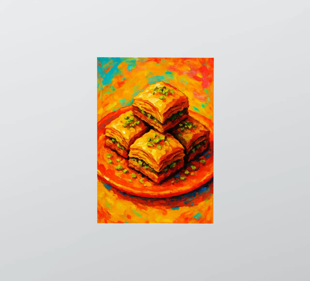baklava imaginación abstracta a todo color pegatina de ameera