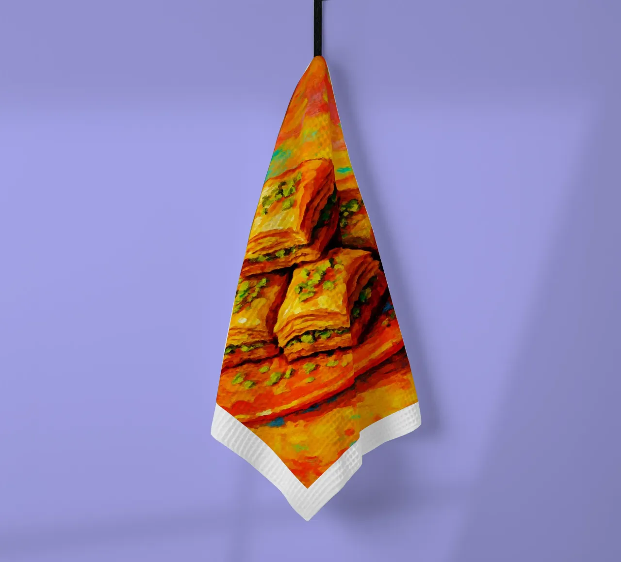 baklava abstract imagination full color tea towel by ameera